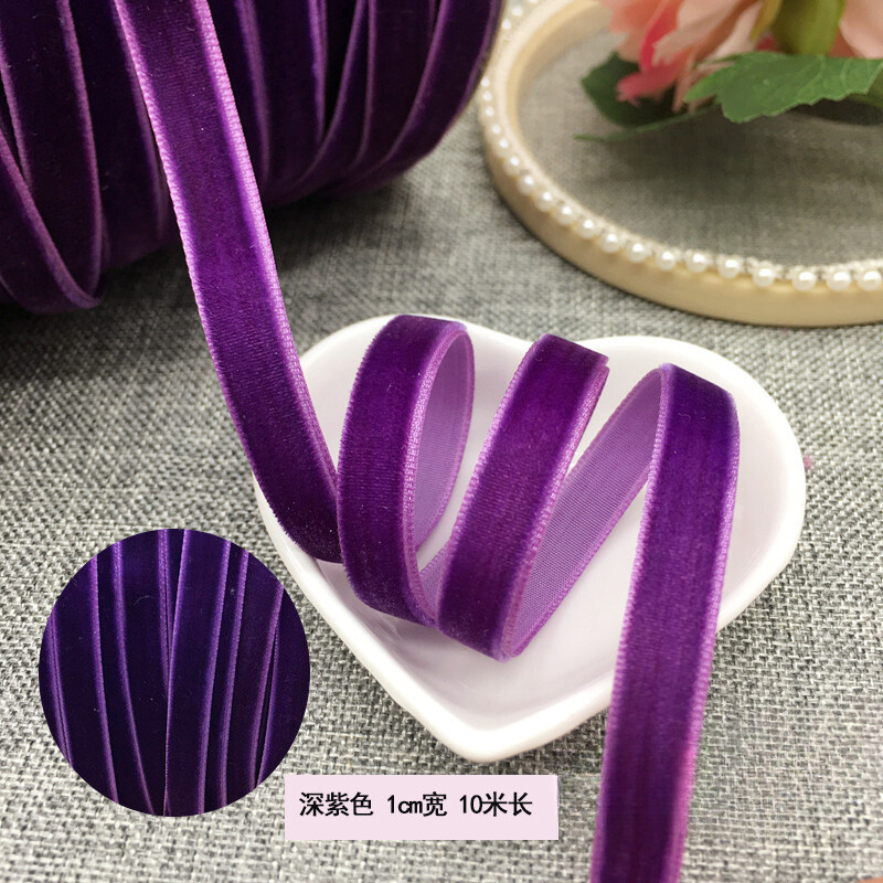 1 см едностранна кадифена флокирана панделка за „Направи си сам“ обеци и декоративни аксесоари от сатенени панделки