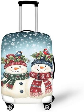 Ziemassvētku tematikas čemodāna pārvalks, putekļus necaurlaidīgs ceļojumu somas pārvalks, elastīgs ratiņu pārvalks, mazgājams