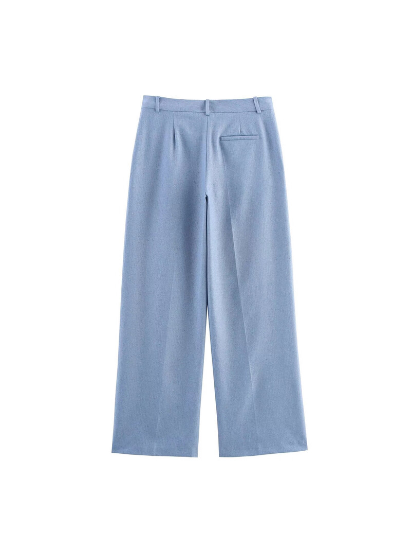 Eiropas un Amerikas ZA pārrobežu Amazon Jaunas Eiropas un Amerikas sieviešu apģērbs ar augstu jostasvietu, slaidinošas, krokotas ikdienas, platas, stilīgas bikses