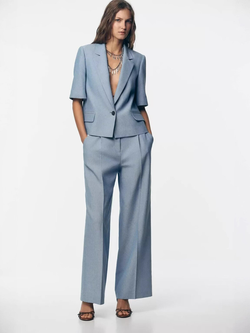 Eiropas un Amerikas ZA pārrobežu Amazon Jaunas Eiropas un Amerikas sieviešu apģērbs ar augstu jostasvietu, slaidinošas, krokotas ikdienas, platas, stilīgas bikses