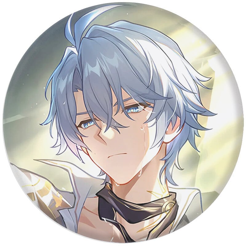 Значки за щифтове Декорация Брошки Honkai Impact 3rd Iron Road Ompharos 2 Series Embroidery Keyring Mirror Accessory Charm Itabag Decoration