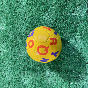 Futbola bumba ar burtciparu kodu 15 cm pārrobežu lietošanai Nr. 2, sabiezināta mašīnšūta futbola bumba, bērnu futbola rotaļlieta treniņiem un sacensībām, nakts tirgus stends