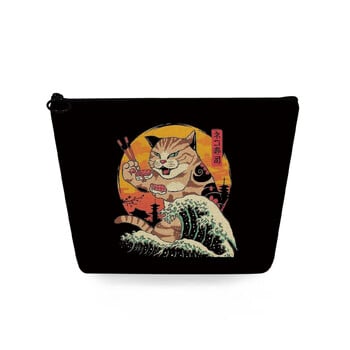 Δημιουργική χρυσή γυναικεία τσάντα καλλυντικών και μακιγιάζ με ελαιογραφία, τσάντα αποθήκευσης μακιγιάζ ευρωπαϊκού και αμερικανικού στιλ με ελαιογραφία