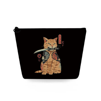 Δημιουργική χρυσή γυναικεία τσάντα καλλυντικών και μακιγιάζ με ελαιογραφία, τσάντα αποθήκευσης μακιγιάζ ευρωπαϊκού και αμερικανικού στιλ με ελαιογραφία