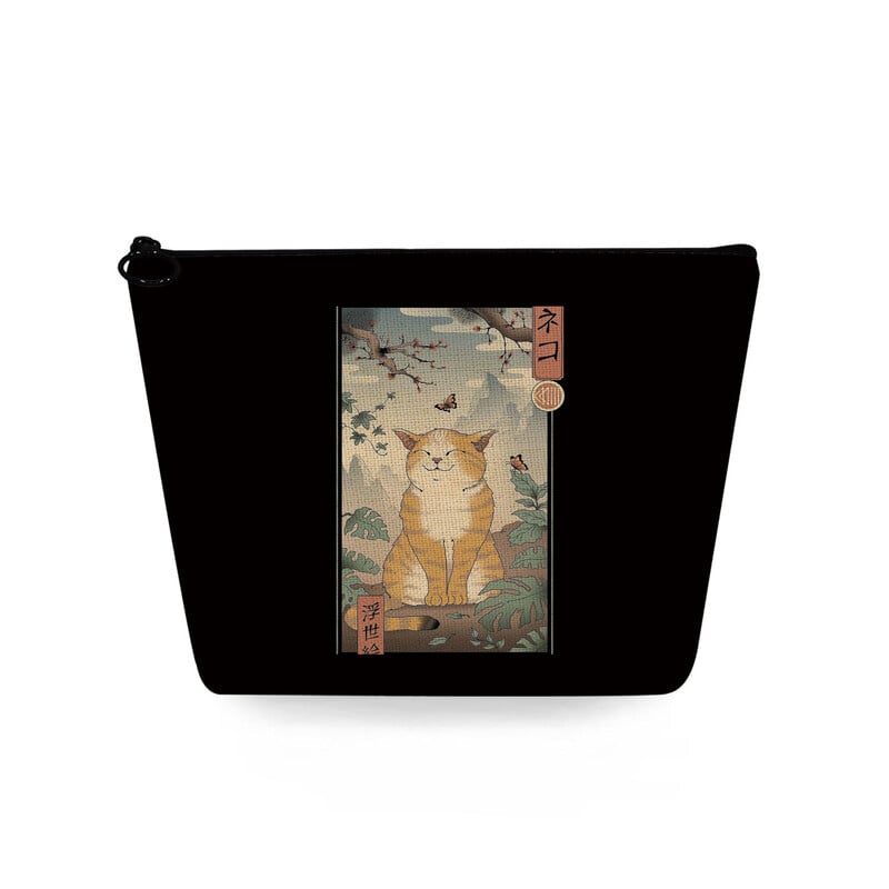 Δημιουργική χρυσή γυναικεία τσάντα καλλυντικών και μακιγιάζ με ελαιογραφία, τσάντα αποθήκευσης μακιγιάζ ευρωπαϊκού και αμερικανικού στιλ με ελαιογραφία