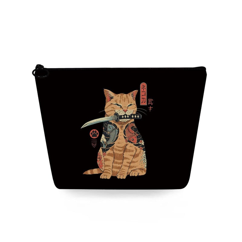 Δημιουργική χρυσή γυναικεία τσάντα καλλυντικών και μακιγιάζ με ελαιογραφία, τσάντα αποθήκευσης μακιγιάζ ευρωπαϊκού και αμερικανικού στιλ με ελαιογραφία