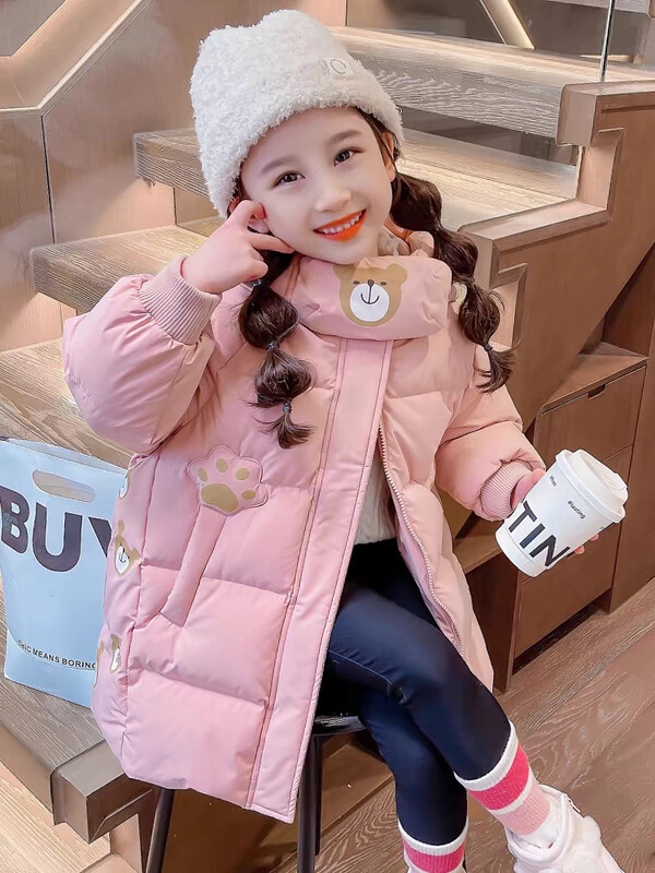 2025. gada jauna ziemas jaka ar kokvilnas oderi meitenēm, korejiešu stilā, stilīgs rudens un ziemas mētelis ar kokvilnas oderi mazuļu meitenēm