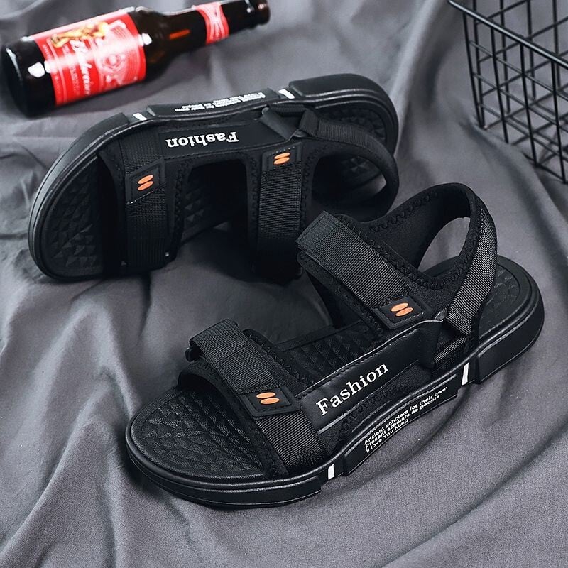 Vīriešu vasaras čības lietošanai iekštelpās un ārā, neslīdošas, izturīgas pret smakām, ar mīkstu zoli, adītas, sandales sportam un ikdienai pludmalē