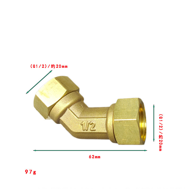 Pilnībā vara līkums ar dubultu iekšējo vītni, 1/2/3/4/6/1 colla, 90 grādu, samazināms 45 grādu leņķī, vienāda diametra santehnikas savienojums un seglu savienojums.