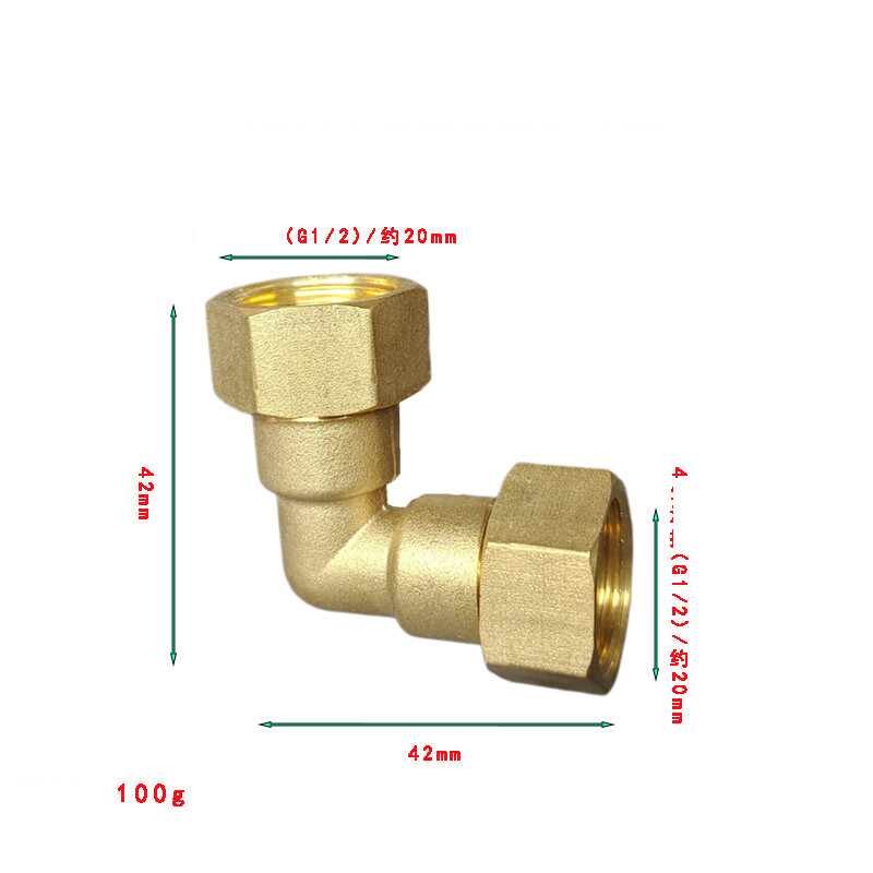 Pilnībā vara līkums ar dubultu iekšējo vītni, 1/2/3/4/6/1 colla, 90 grādu, samazināms 45 grādu leņķī, vienāda diametra santehnikas savienojums un seglu savienojums.