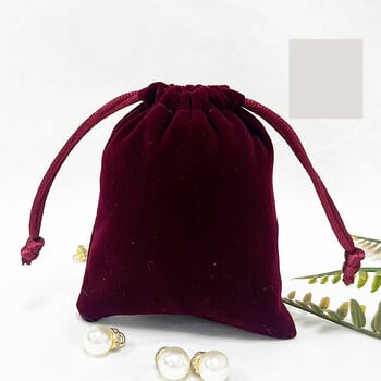 Samta aukliņas maisiņi 6 gab., veiksmes maisiņš, dāvanu iepakojums, rotaslietu maisiņš ar logotipu, mīksts samta uzglabāšanas maisiņš