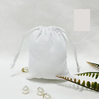 Samta aukliņas maisiņi 6 gab., veiksmes maisiņš, dāvanu iepakojums, rotaslietu maisiņš ar logotipu, mīksts samta uzglabāšanas maisiņš