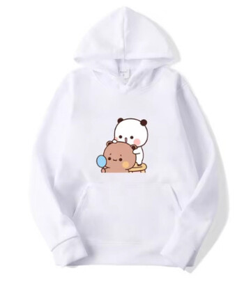 Pălărie drăguță cu imprimeu de ursuleți, hanorac unisex cu imprimeu de cowboy pentru adolescenti, hanorac cu mânecă lungă pentru iarnă și primăvară.