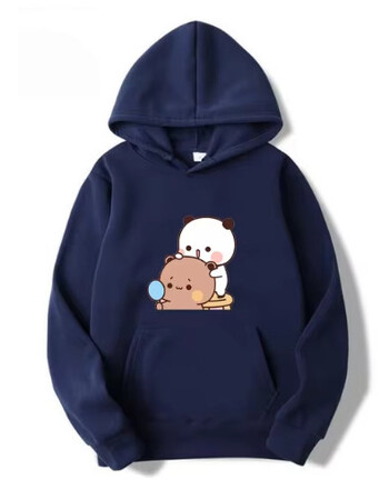 Pălărie drăguță cu imprimeu de ursuleți, hanorac unisex cu imprimeu de cowboy pentru adolescenti, hanorac cu mânecă lungă pentru iarnă și primăvară.