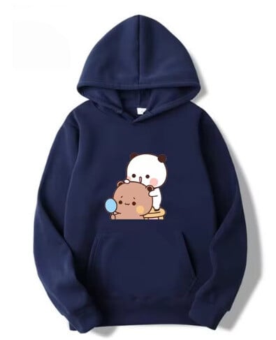 Pălărie drăguță cu imprimeu de ursuleți, hanorac unisex cu imprimeu de cowboy pentru adolescenti, hanorac cu mânecă lungă pentru iarnă și primăvară.