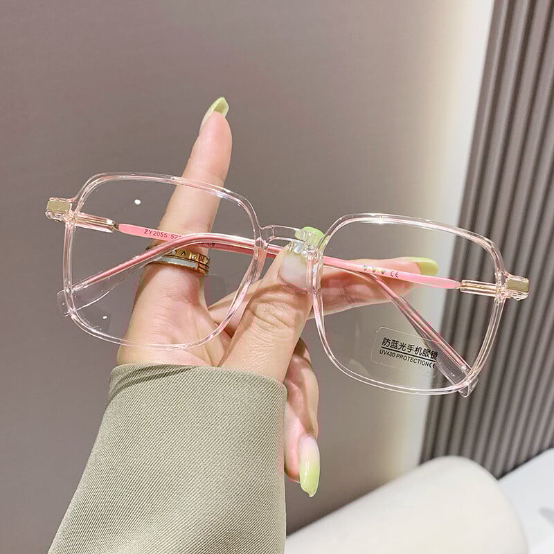 Jaunas korejiešu stila brilles ar recepti pret zilu gaismu, retro kvadrātveida rāmis, parastās brilles, gatavas brilles ar recepti.