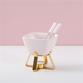 Radošs DIY saldējuma un siera karstais katls - uzkarsēts šokolādes un siera karstais katls - skandināvu stila keramikas izolēta krāsns