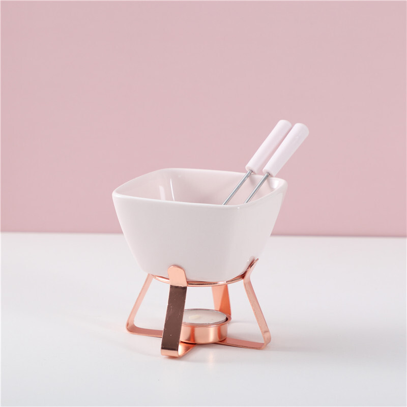 Radošs DIY saldējuma un siera karstais katls - uzkarsēts šokolādes un siera karstais katls - skandināvu stila keramikas izolēta krāsns