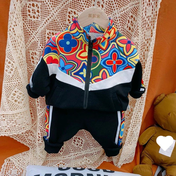 Jauns rudens divdaļīgs sporta komplekts zēniem 2025. gadam, stilīgs pavasara un rudens apģērbs mazuļiem, skaists un moderns