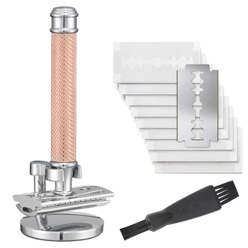 Vīriešu skuveklis ar tādu pašu stilu, misiņa manuālais vintage skuveklis, vecmodīgs metāla skuveklis, matu griezējs