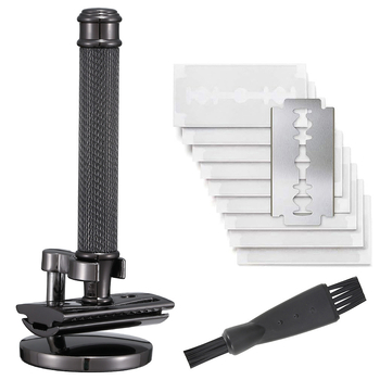 Vīriešu skuveklis ar tādu pašu stilu, misiņa manuālais vintage skuveklis, vecmodīgs metāla skuveklis, matu griezējs