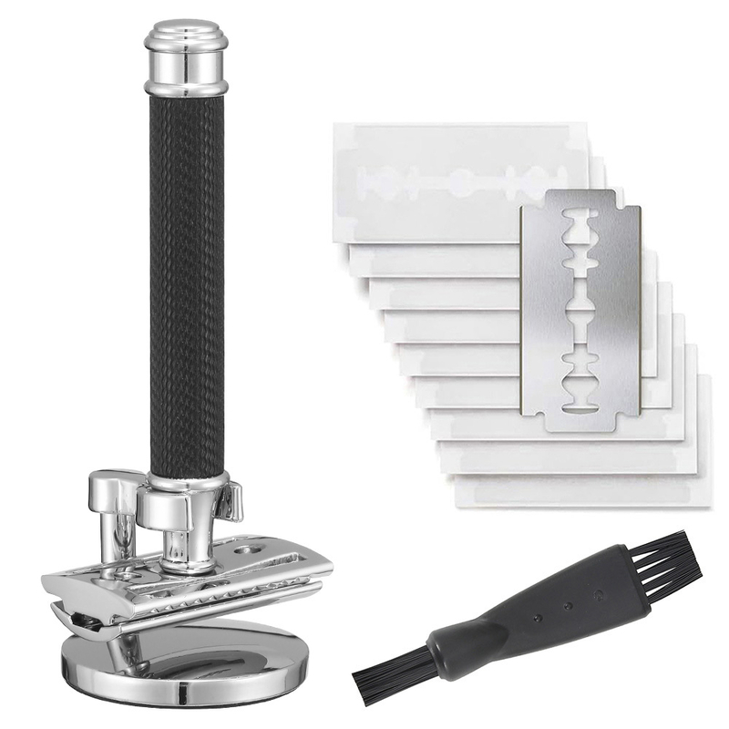 Vīriešu skuveklis ar tādu pašu stilu, misiņa manuālais vintage skuveklis, vecmodīgs metāla skuveklis, matu griezējs