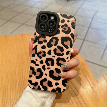 Ροζ λεοπάρ θήκη για Apple iPhone 15 Pro Max, iPhone 12/13/11, πλήρης κάλυψη, 7/8p, μαλακή θήκη, X/XM/14p.
