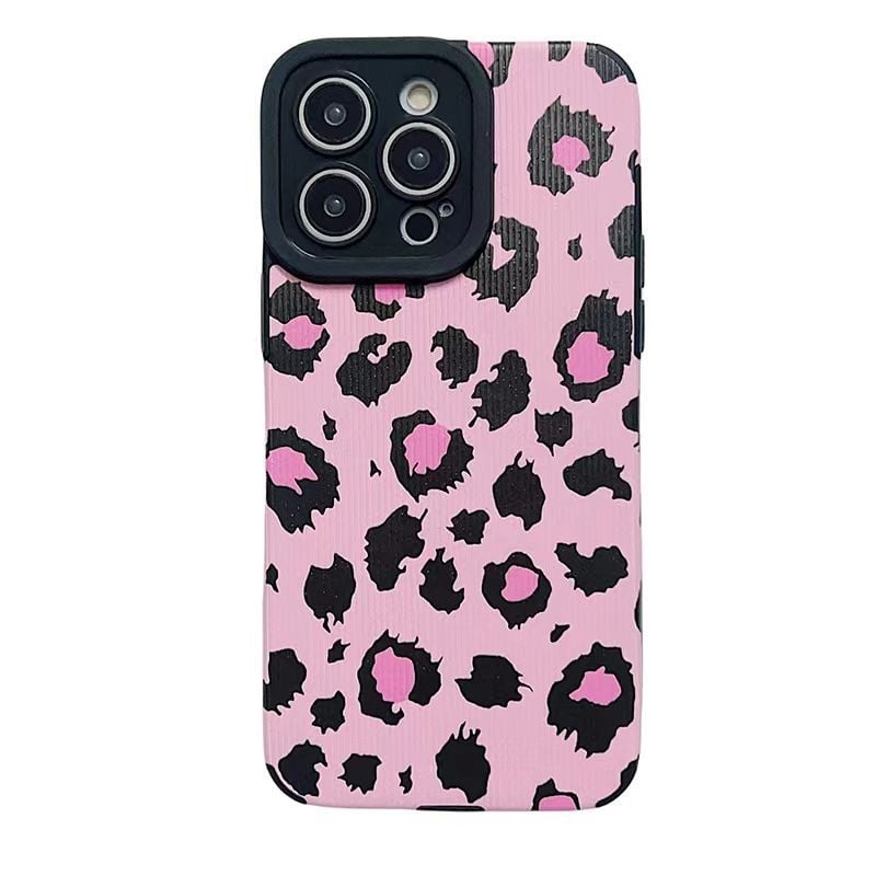 Ροζ λεοπάρ θήκη για Apple iPhone 15 Pro Max, iPhone 12/13/11, πλήρης κάλυψη, 7/8p, μαλακή θήκη, X/XM/14p.