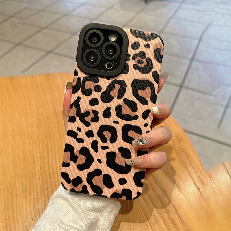 Ροζ λεοπάρ θήκη για Apple iPhone 15 Pro Max, iPhone 12/13/11, πλήρης κάλυψη, 7/8p, μαλακή θήκη, X/XM/14p.