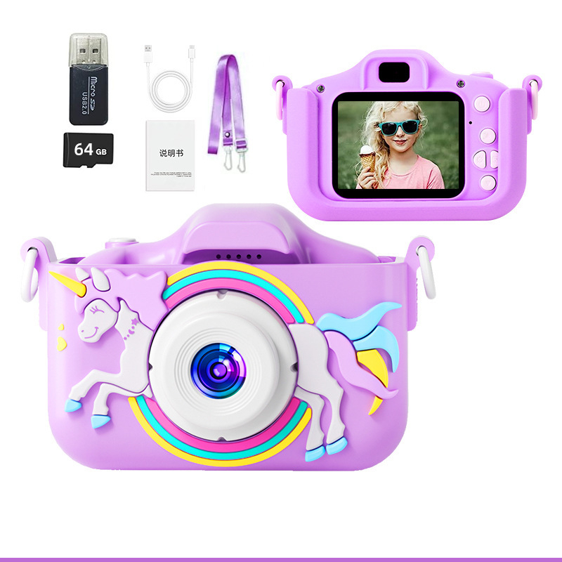 Нова трансгранична детска камера, може да прави снимки, да записва видеоклипове, да печата, цифрова камера за моментални снимки, пикселна играчка с висока разделителна способност 