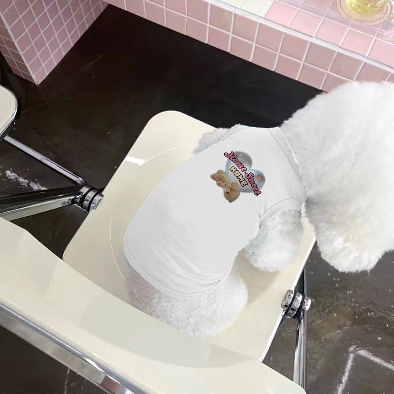 Пролетно/летни дрешки за кученца - Универсален жилетка за плюшени котки, син коте, против линеене, дишащи дрешки за домашни любимци