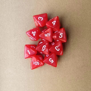 8 oldalú, többoldalú dobókocka gyöngy és márvány motívummal, Xiyin határokon átnyúló apró játék kiegészítők, 10 darabos készlet