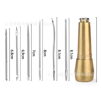 Bőr varrókészlet, cserélhető, többfunkciós cipőjavító készlet, lyukasztó tű, nejlon cérna