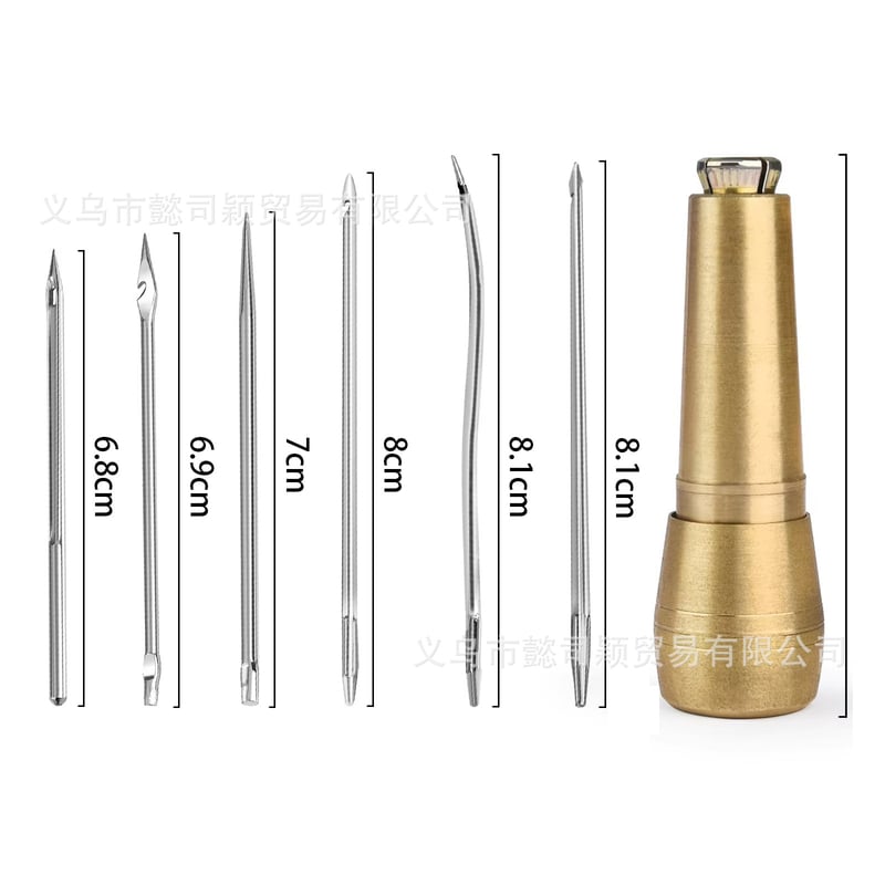 Bőr varrókészlet, cserélhető, többfunkciós cipőjavító készlet, lyukasztó tű, nejlon cérna