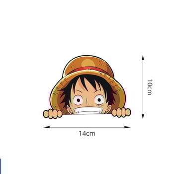 Стикери за коли One Piece Luffy, стикери за покриване на надрасквания, стикери, креативни стикери за каросерии на автомобили, стикери за декорация с модификации на аниме анимационни филми.