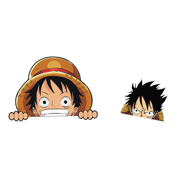 Стикери за коли One Piece Luffy, стикери за покриване на надрасквания, стикери, креативни стикери за каросерии на автомобили, стикери за декорация с модификации на аниме анимационни филми.