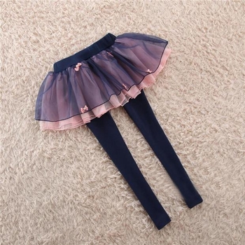 Lányka leggings, szoknya és nadrág, új stílus 2021 tavasz és ősz, koreai stílusú gyermekruházat, középső és idősebb gyermekek számára, kétrészes lányka nadrág és szoknya utánzata.