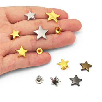 Jednostrane zakovice s petokrakom zvijezdom, ukrasne zakovice 20 komada za torbe, cipele i prtljagu