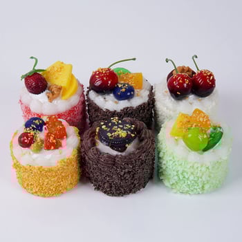 Προσομοιωμένος μαγνήτης ψυγείου από χαρτί για μάφιν, ψεύτικο γαλλικό κέικ με κρέμα, σκηνικό φωτογραφίας φαγητού για το Instagram, αντικείμενο έκθεσης.