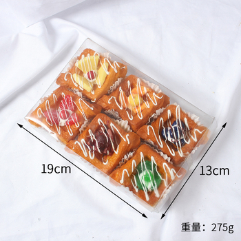 Προσομοιωμένος μαγνήτης ψυγείου από χαρτί για μάφιν, ψεύτικο γαλλικό κέικ με κρέμα, σκηνικό φωτογραφίας φαγητού για το Instagram, αντικείμενο έκθεσης.