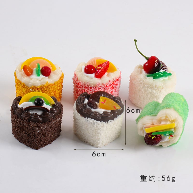 Προσομοιωμένος μαγνήτης ψυγείου από χαρτί για μάφιν, ψεύτικο γαλλικό κέικ με κρέμα, σκηνικό φωτογραφίας φαγητού για το Instagram, αντικείμενο έκθεσης.