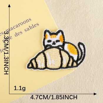 Novi vezeni našitak s crtanom mačkom, ukrasni dodaci, samoljepljivi našitak, modni dodaci, platneni našitak