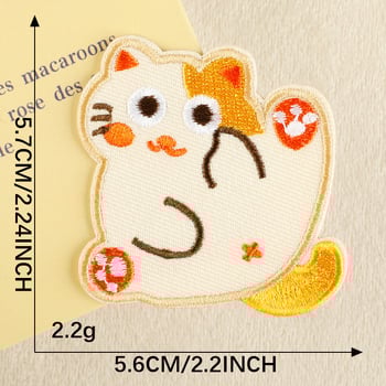 Novi vezeni našitak s crtanom mačkom, ukrasni dodaci, samoljepljivi našitak, modni dodaci, platneni našitak