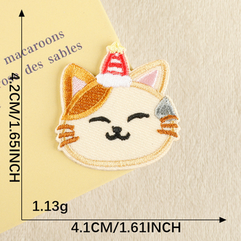 Novi vezeni našitak s crtanom mačkom, ukrasni dodaci, samoljepljivi našitak, modni dodaci, platneni našitak