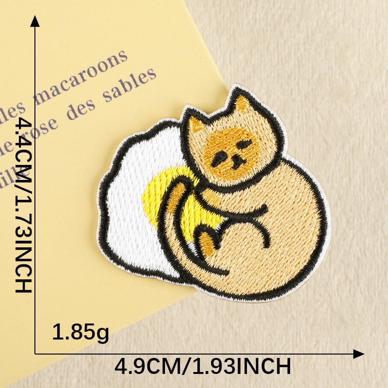 Novi vezeni našitak s crtanom mačkom, ukrasni dodaci, samoljepljivi našitak, modni dodaci, platneni našitak