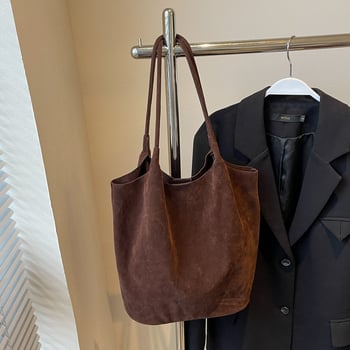 Sieviešu jaunā 2025. gada rudens/ziemas matētā zamšādas soma, plecu soma, paduses soma, liela ietilpība.