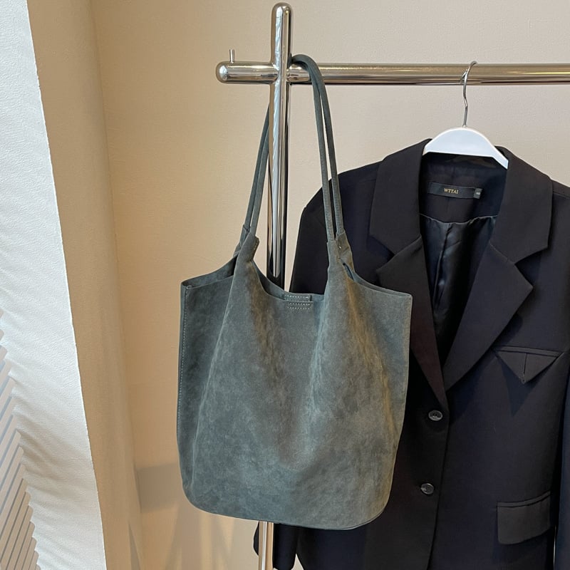 Sieviešu jaunā 2025. gada rudens/ziemas matētā zamšādas soma, plecu soma, paduses soma, liela ietilpība.