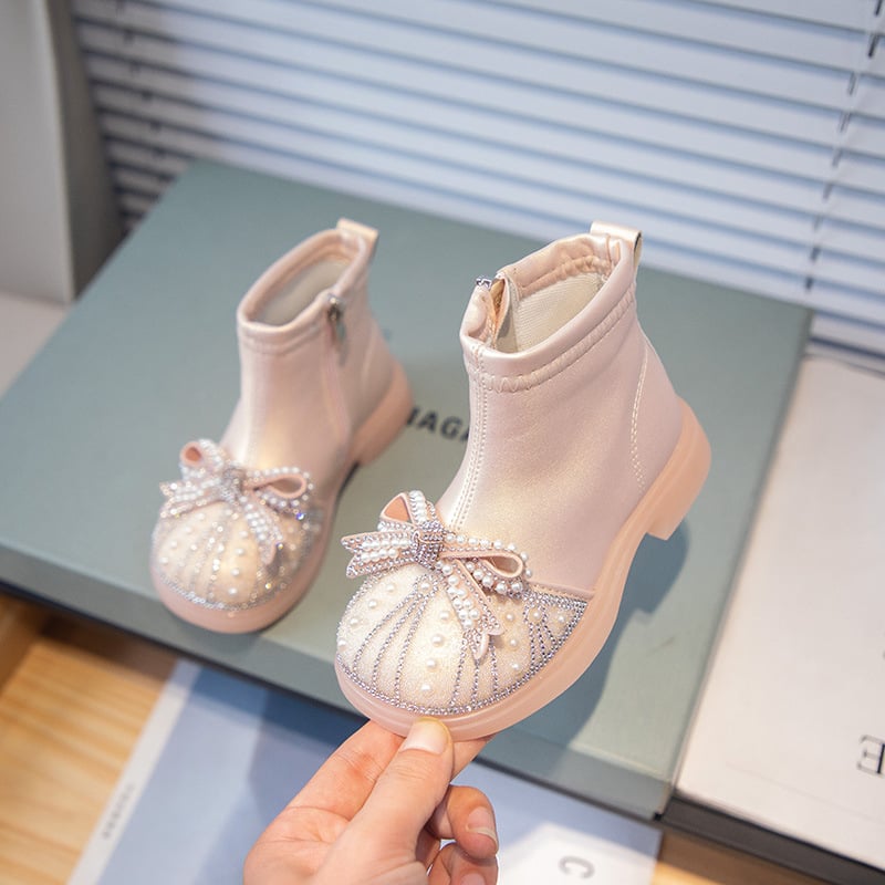 Mergaičių aulinukai su varlytėmis, populiarūs vaikiški trumpi aulinukai rudeniui/žiemai, stilingi, itin minkšti, princesės stiliaus, mažylių aulinukai