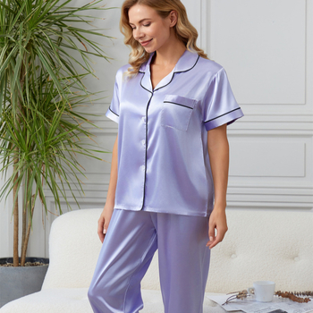 Moteriškas vasarinis dviejų dalių komplektas, laisvalaikio trumpomis rankovėmis marškiniai ir kelnės iš viskozės, dideli dydžiai, moterims, Europoje ir Amerikoje.