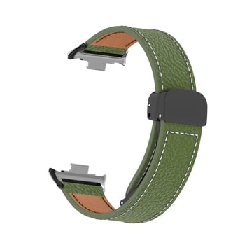 Savietojams ar Xiaomi Mi Band 9 Pro 8 Pro ādas siksniņu ar magnētisko sprādzi un Redmi Watch 5/4/6 salokāmu pulksteņa siksniņu